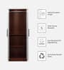 Jaguar 2 Door Wardrobe  In Sapeli & Frosty White Colour With Locker