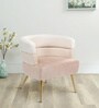 Jai Velvet Arm Chair In Gold Colour