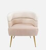 Jai Velvet Arm Chair In Gold Colour