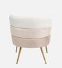 Jai Velvet Arm Chair In Gold Colour