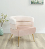 Jai Velvet Arm Chair In Gold Colour