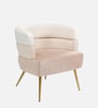 Jai Velvet Arm Chair In Gold Colour