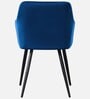 Jaikpa Velvet Fabric Dining Chair In Blue Colour