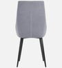 Jaikpa Velvet Fabric Dining Chair In Grey Colour