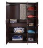 Jaipur 3 Door Wardrobe in Brown Maple Finish