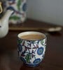 Jaipur Backyard 200ml White & Blue Ceramic Tea Cup
