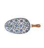 Jaipur Backyard White & Blue 15 Inch Ceramic Appetizer Platter
