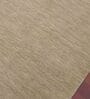 Beige Solid Wool 4 ft x 6 ft Hand Woven Carpet