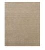 Beige Solid Wool 5 ft x 7 ft Hand Woven Carpet