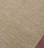 Beige Solid Wool 5 ft x 7 ft Hand Woven Carpet