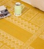 Jaipuri Handprinted Block Print Cotton 3x5 ft Rug Honey Mustard