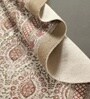 Jaipuri Handprinted Block Print Cotton 3x5 ft Rug Ivory and Rust