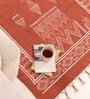 Jaipuri Handprinted Block Print Cotton 3x5 ft Rug Rust