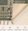 Jaipuri Handprinted Block Print Cotton 3x5 ft Rug Sea Green