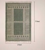 Jaipuri Handprinted Block Print Cotton 3x5 ft Rug Sea Green
