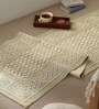 Jaipuri Handprinted Block Print Cotton 4x6 ft Rug Aqua Green Hand Block