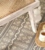 Jaipuri Handprinted Block Print Cotton 4x6 ft Rug Black & White