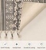 Jaipuri Handprinted Block Print Cotton 4x6 ft Rug Black & White