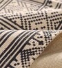 Jaipuri Handprinted Block Print Cotton 4x6 ft Rug Black & White
