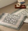 Jaipuri Handprinted Block Print Cotton 4x6 ft Rug Charcoal & Ivory