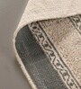 Jaipuri Handprinted Block Print Cotton 4x6 ft Rug Charcoal & Ivory