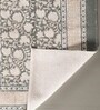 Jaipuri Handprinted Block Print Cotton 4x6 ft Rug Charcoal & Ivory
