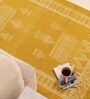 Jaipuri Handprinted Block Print Cotton 4x6 ft Rug Honey Mustard