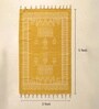 Jaipuri Handprinted Block Print Cotton 4x6 ft Rug Honey Mustard