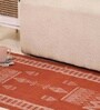 Jaipuri Handprinted Block Print Cotton 4x6 ft Rug Rust
