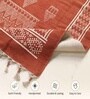 Jaipuri Handprinted Block Print Cotton 4x6 ft Rug Rust