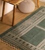 Jaipuri Handprinted Block Print Cotton 4x6 ft Rug Sea Green