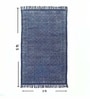 Jaipuri Handprinted Block Print Lattice Design Cotton 3x5 ft Rug Indigo