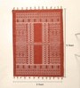 Jaipuri Handprinted Block Print Mandala Hut Design Cotton 3x5 ft Rug Rust