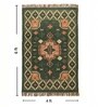Jaipuri Handwoven Block Print Cotton 4x6 ft Rug Green