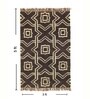 Jaipuri Handwoven Block Print Cotton 4x6 ft Rug Monochrome