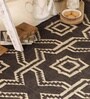 Jaipuri Handwoven Block Print Cotton 4x6 ft Rug Monochrome