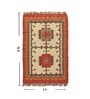 Jaipuri Handwoven Block Print Cotton 4x6 ft Rug Rust
