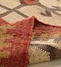 Jaipuri Handwoven Block Print Cotton 4x6 ft Rug Rust