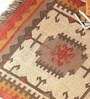 Jaipuri Handwoven Block Print Cotton 4x6 ft Rug Rust
