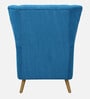 Jairo Fabric Wing Chair In Sea Blue Colour
