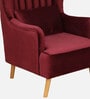 Jairo Velvet Wing Chair In Velvet Red Colour