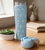 Blue Jali Pattern Plastic Water Bottle with Carrying Strap, 500 ml