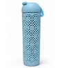 Blue Jali Pattern Plastic Water Bottle with Carrying Strap, 500 ml