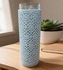 Blue Jali Pattern Plastic Water Bottle with Carrying Strap, 500 ml