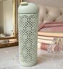 Green Jali Pattern Plastic Water Bottle with Carrying Strap, 500 ml