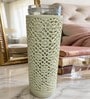 Green Jali Pattern Plastic Water Bottle with Carrying Strap, 500 ml