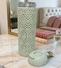 Green Jali Pattern Plastic Water Bottle with Carrying Strap, 500 ml