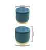 Jamie Velvet Foot Stool In Teal Colour