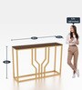 Jane Metal Console Table in Golden Finish