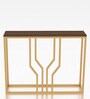 Jane Metal Console Table in Golden Finish